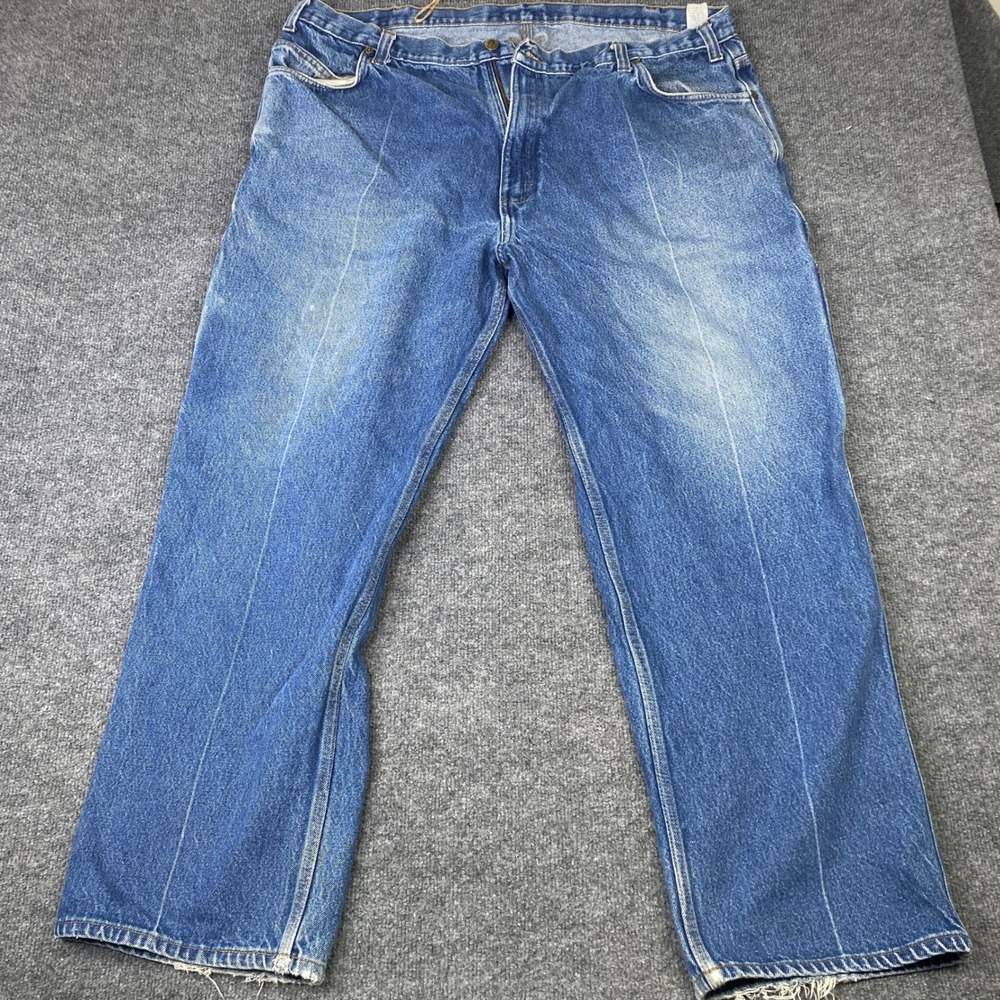 VTG Ben Davis Carpenter Jeans Mens 46 Blue Denim Workwear Straight Leg Style 776